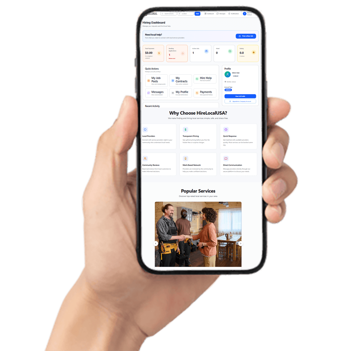 HireLocalUSA Mobile App